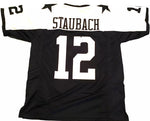 Roger Staubach Unsigned Custom 2 Star Stitched Football Jersey