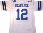Roger Staubach Unsigned Custom White Stitched Football Jersey