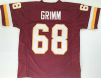 Russ Grimm Unsigned Custom Burgandy Stitched Football Jersey