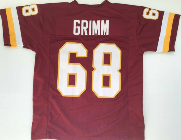 Russ Grimm Unsigned Custom Burgandy Stitched Football Jersey