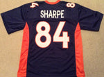 Shannon Sharpe Unsigned Custom Blue Stitched Football Jersey