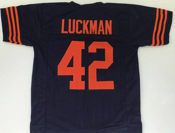Sid Luckman Unsigned Custom Navy Blue Stitched Football Jersey