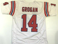 Steve Grogan Unsigned Custom White Stitched Football Jersey