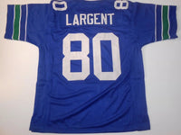 Steve Largent Unsigned Custom Blue Stitched Football Jersey