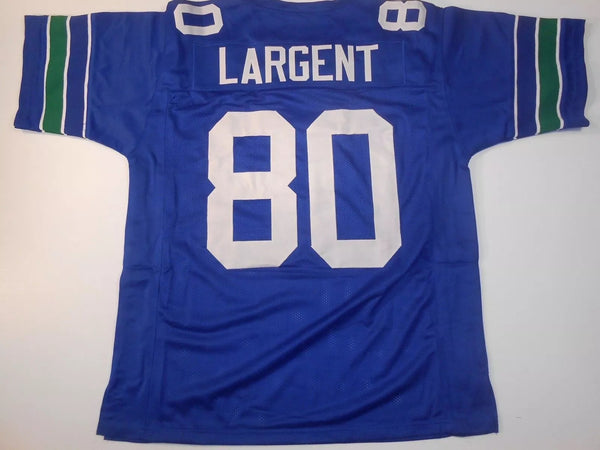 Steve Largent Unsigned Custom Blue Stitched Football Jersey