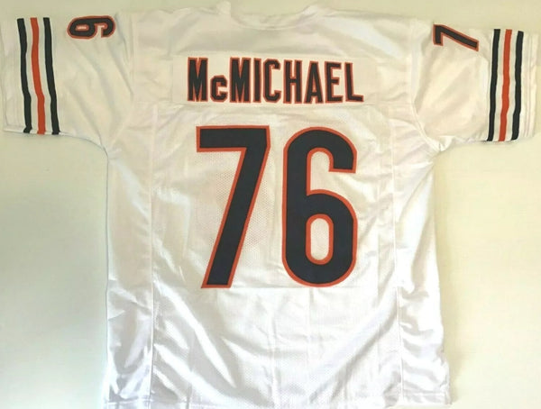 Steve McMichael Unsigned Custom White Stitched Football Jersey