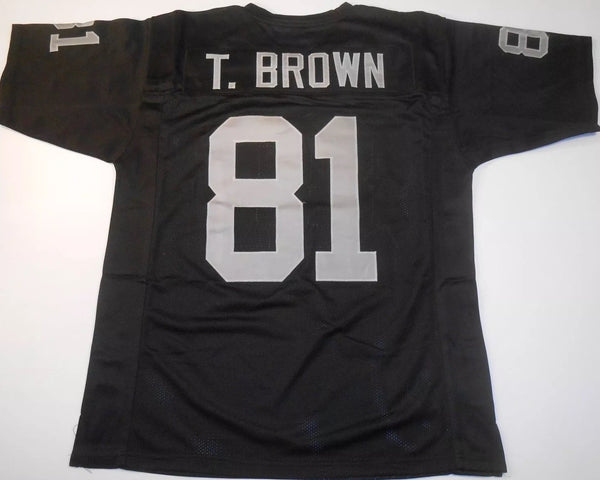 Tim Brown Unsigned Custom Black Stitched Football Jersey