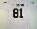 Tim Brown Unsigned Custom White Stitched Football Jersey