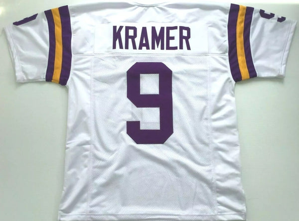 Tommy Kramer Unsigned Custom White Stitched Football Jersey