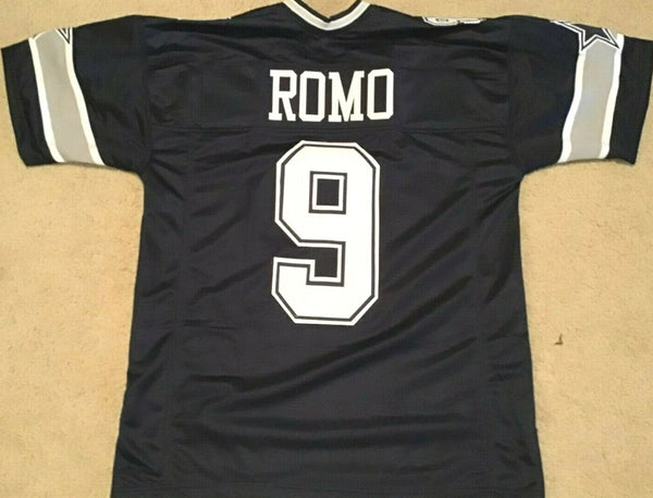 Tony Romo Unsigned Custom Blue Stitched Football Jersey