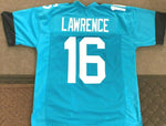 Trevor Lawrence Unsigned Custom Aqua Stitched Football Jersey