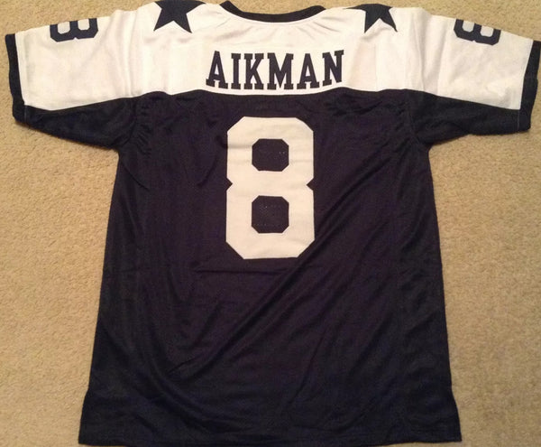 Troy Aikman Unsigned Custom 2 Star Stitched Football Jersey