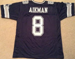 Troy Aikman Unsigned Custom Blue Stitched Football Jersey