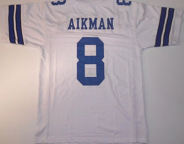 Troy Aikman Unsigned Custom White Stitched Football Jersey
