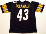 Troy Polamalu Unsigned Custom Black Stitched Football Jersey