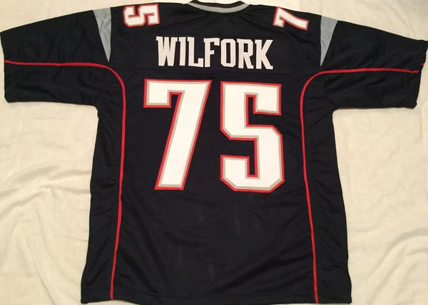Vince Wilfork Unsigned Custom Stitched Football Jersey