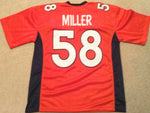 Von Miller Unsigned Custom Orange Stitched Football Jersey