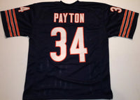Walter Payton Unsigned Custom Navy Blue Stitched Football Jersey