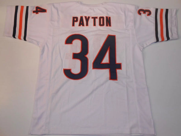 Walter Payton Unsigned Custom White Stitched Football Jersey