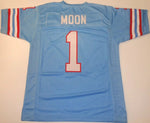 Warren Moon Unsigned Custom Light Blue Stitched Football Jersey