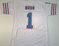 Warren Moon Unsigned Custom White Stitched Football Jersey