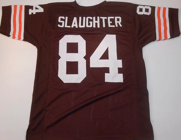 Webster Slaughter Unsigned Custom Brown Stitched Football Jersey
