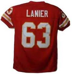 Willie Lanier Kansas City Chiefs Throwback Football Jersey (In-Stock-Closeout) Size Large / 44 Inch Chest.