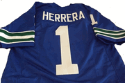 Efran Herrera Seattle Seahawks Custom Football Jersey (In-Stock-Closeout) Size Medium/40 Inch Chest