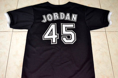Tocament Birmingham Barons Michael Jordan 45 Baseball Jersey Black Size  SMALL