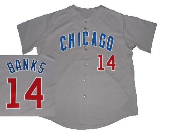 Ernie Banks Chicago Cubs Gray Road Jersey