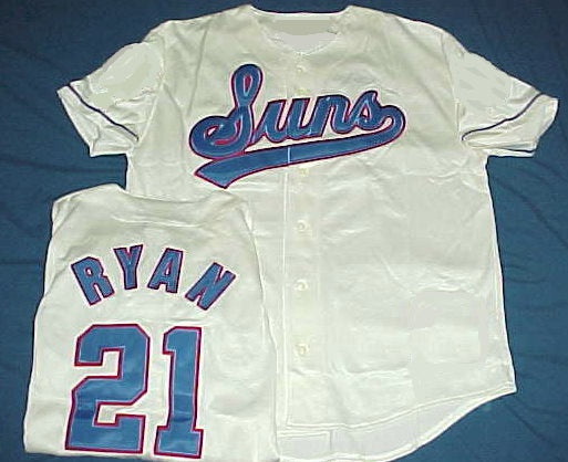 Beautiful Nolan Ryan Signed 1966 Jacksonville Suns Mets Minor League Jersey  JSA
