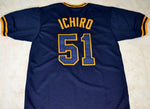 Ichiro Suzuki Orix Blue Wave Throwback Baseball Jersey