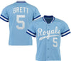 Mitchell & Ness george brett kansas city royals jersey - powder blue -  size 54