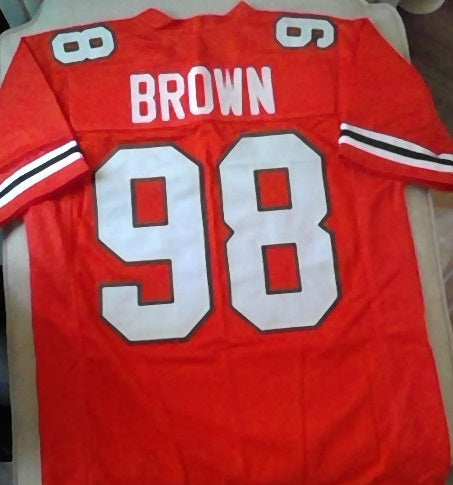 Jerome Brown Miami Hurricanes Football Jersey (In-Stock-Closeout) Size Large / 44 Inch Chest
