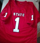 NC State Football Jersey Football Jersey with #1 and name Bradley (In-Stock-Closeout) Size 2XL / 52 Inch Chest