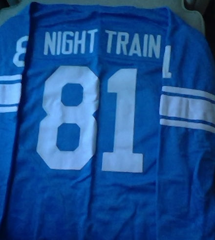 Night Train Dick Lane Detroit Lions Long Sleeve Football Jersey (In-Stock-Closeout) Size XL / 48 Inch Chest