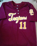 USC Trojans Baseball Jersey #11 Wood (In-Stock-Closeout) Size Large / 44 Inch Chest