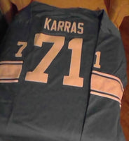 Alex Karras Detroit Lions Long Sleeve Throwback Football Jersey (In-Stock-Closeout) Size 6XL/68 Inch Chest