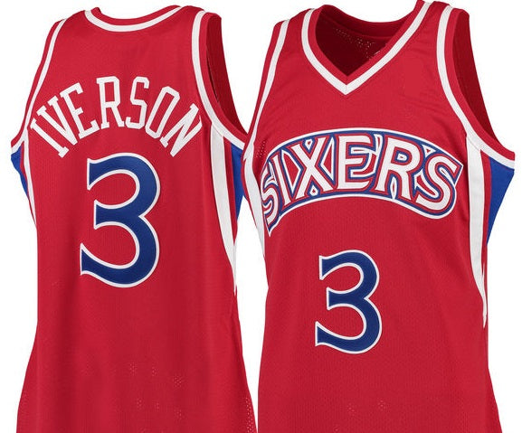 Allen Iverson Philadelphia 76ers 96-97 Basketball Jersey