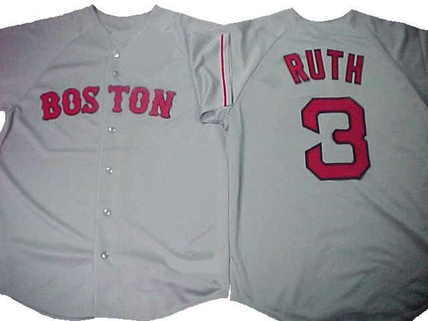 Babe Ruth Boston Red Sox Throwback Road Jersey – Best Sports Jerseys