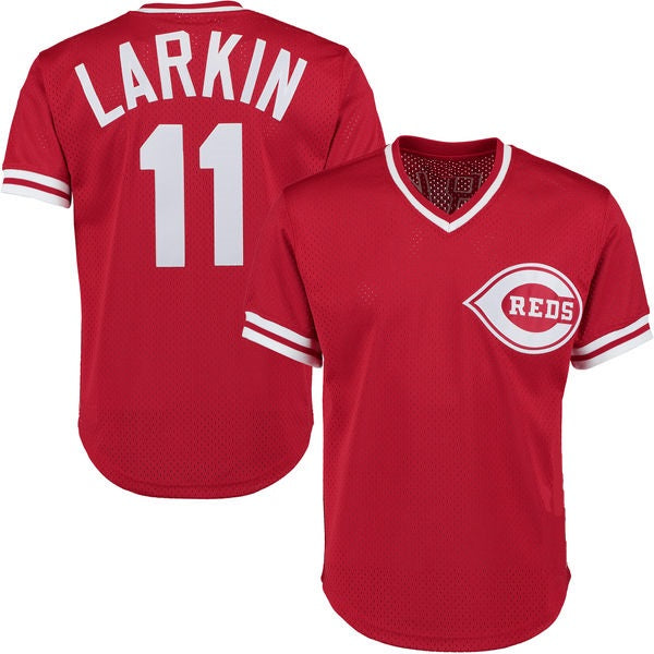 Barry Larkin Cincinnati Reds Throwback Jersey