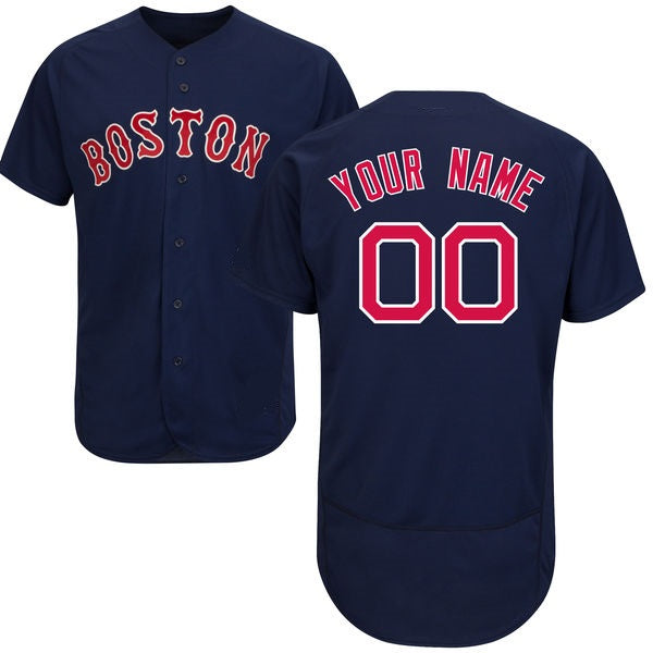 Boston Red Sox White Custom Name And Number Print Baseball Jersey -  T-shirts Low Price