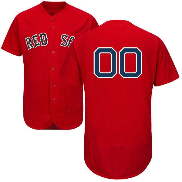 Boston Red Sox White Custom Name And Number Print Baseball Jersey