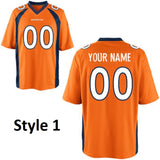 Denver Broncos Customizable Pro Style Football Jersey