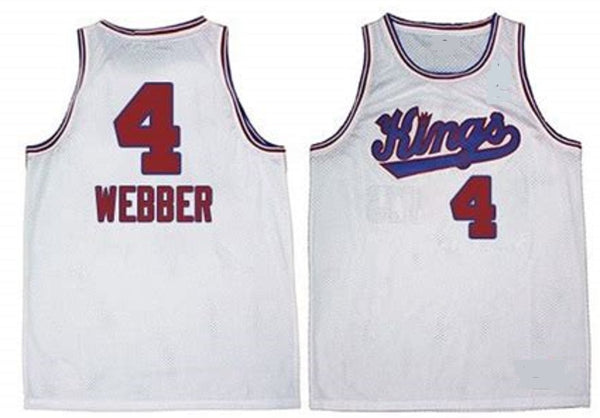 Chris Webber White Sacramento Kings Throwback Jersey