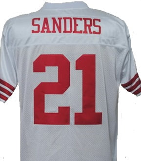 deion sanders 49ers jersey white