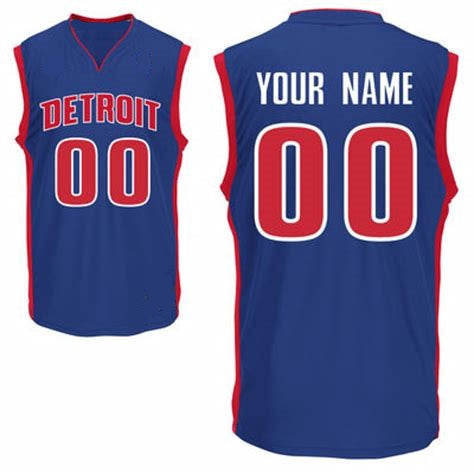 Detroit Pistons Style Customizable Basketball Jersey