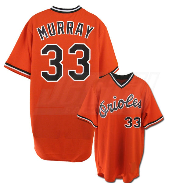 MLB, Shirts, Eddie Murray Throwback Jersey Mohawk Orange Size 56