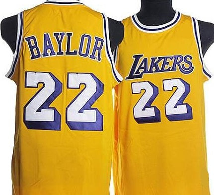 Large Hardwood Classics White Boy Los Angeles Lakers #22 Elgin Baylor Jersey