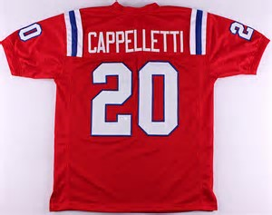 Gino Cappelletti New England Patriots Football Jersey (In-Stock-Closeout) Size XXL/52 Inch Chest